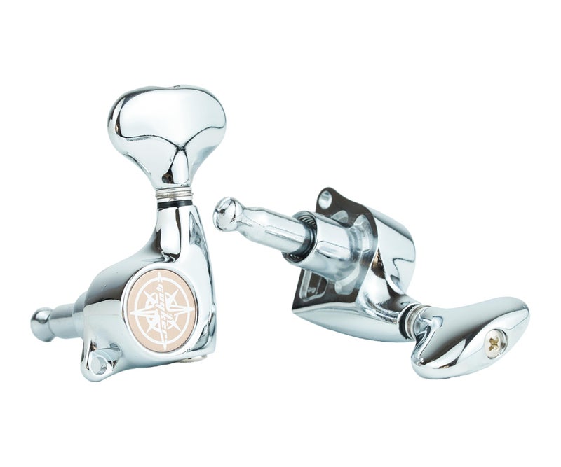 Guyker Guitar Machine Heads (3L + 3R) â€“ 1:21 Sealed Tuning Key Pegs Tuners Set Replacement for ST TL SG Style Electric or Acoustic Guitars â€“ Chrome - Image 4